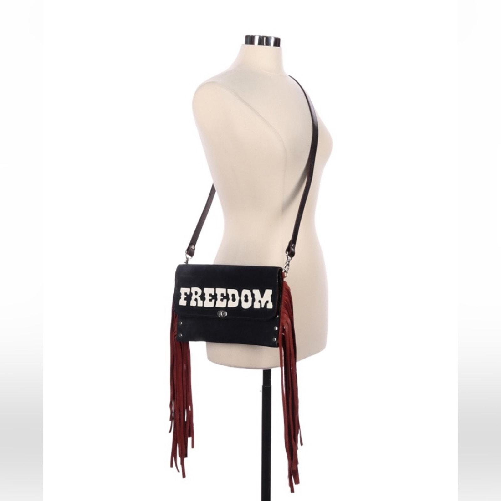 Lov Leather Freedom Fringe Crossbody Bag